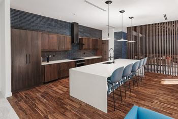 Clubroom with entertainment kitchen